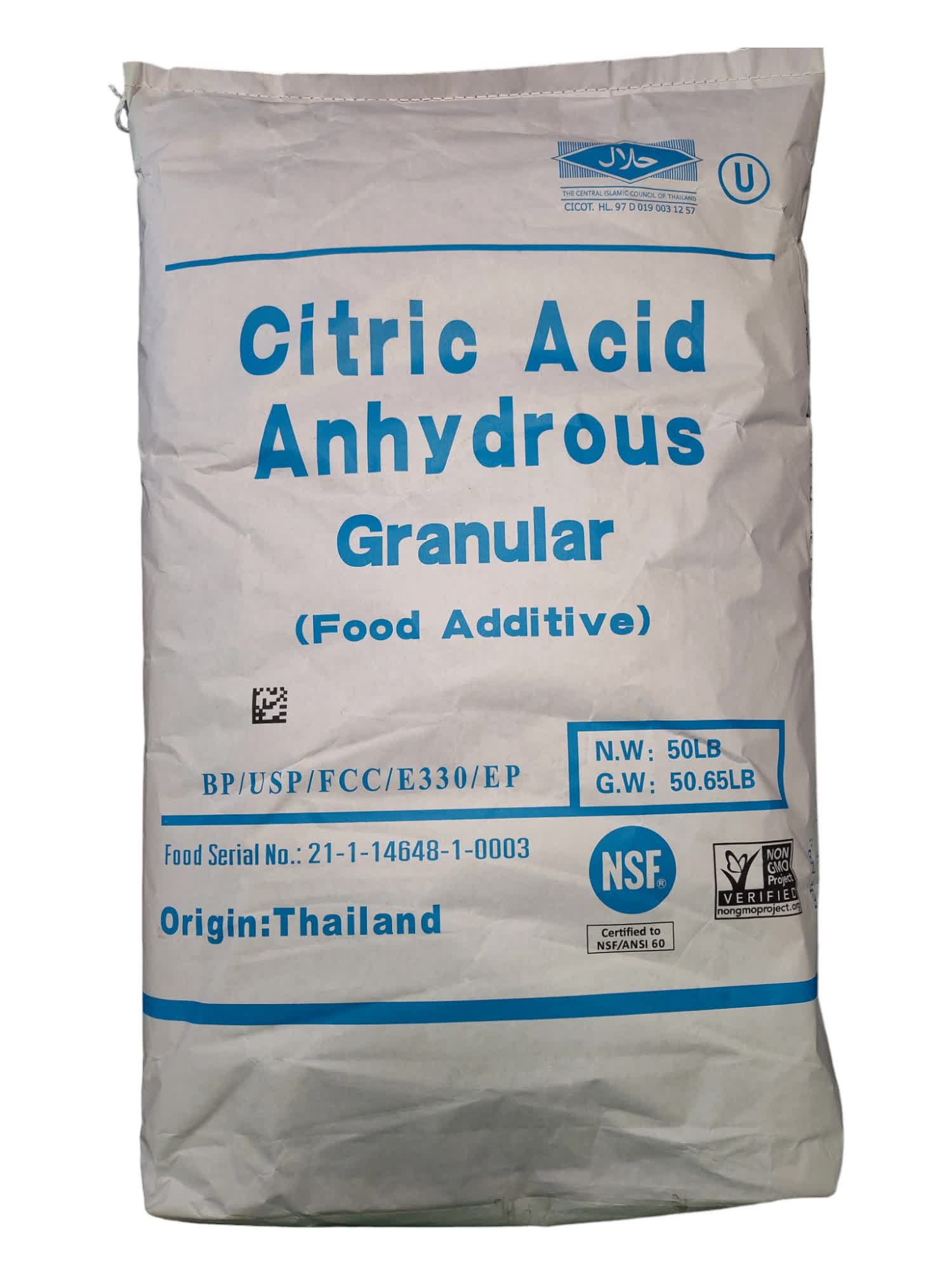 citric acid herbicide Citric Acid Anhydrous 50 lb — pH Adjuster, Chelator & Organic Biostimulant