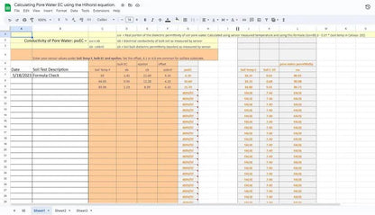 Pore Water Electrical Conductivity Calculator