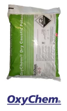 Oxychem potassium hydroxide flake caustic potash 50 lb.