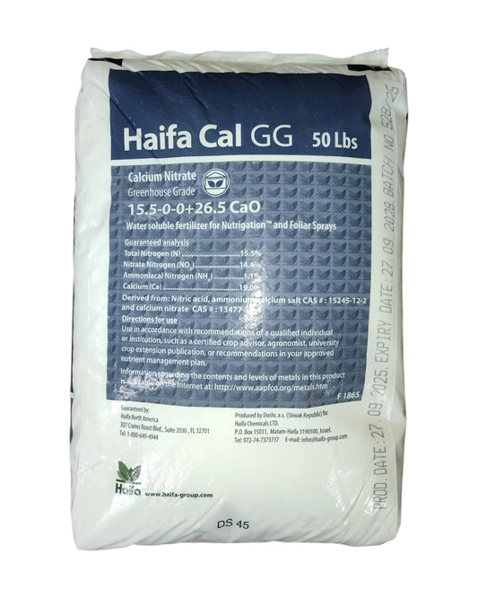 Haifa Cal GG calcium nitrate fertilizer 50 lb. bag