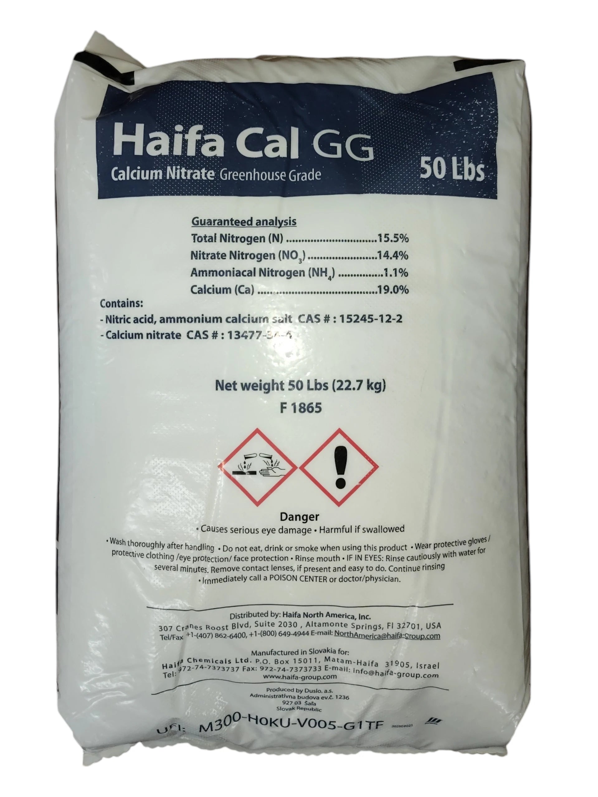 Haifa Cal GG calcium nitrate packaging on a white background