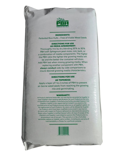 PBH product packaging with text on a white background