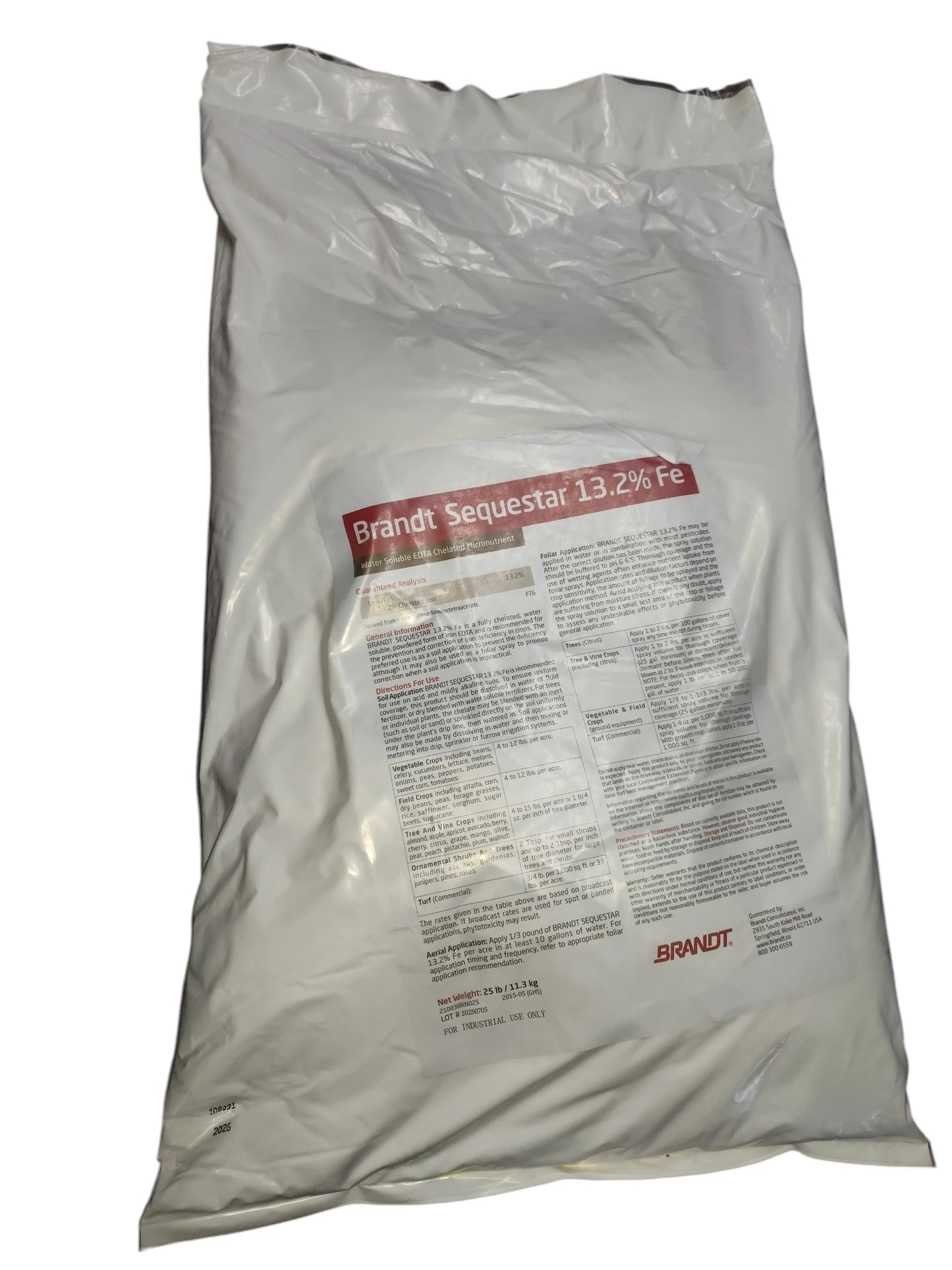 Sequestar 13.2% Fe EDTA Iron Chelate - Premium Water-Soluble Iron Fertilizer