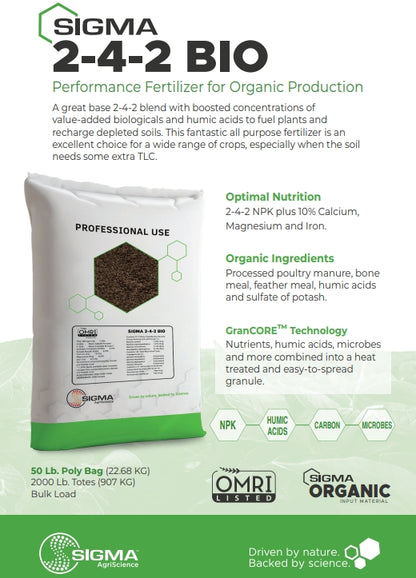 Sigma 2-4-2 Bio With Value-Added Biologicals | 50 lb.