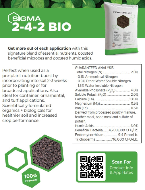 Sigma 2-4-2 Bio With Value-Added Biologicals | 50 lb.