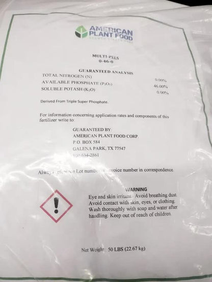 Super Triple Phosphate 0-46-0 fertilizer 50 lb.