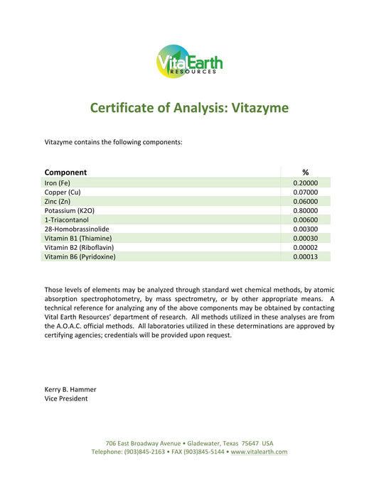 Vitazyme plant bio-stimulant 1 gallon